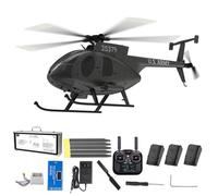 YUTT Modèle d'hélicoptère militaire RC MD500 à l'échelle 1/16 classe 250 2,4 G 9 CH RC MD500 avec lumières LED, modes commutables 6G/3D, avion de cascade 3D, atterrissage et décollage à une touche