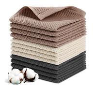 YUTUY 12pcs Serviettes de Cuisine,34 * 34cm Torchon à Vaisselle,Torchons de Séchage en Coton Set 100%,Très Absorbant,Polyvalent