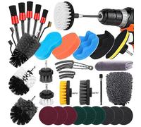 YUTUY 35 Pièces Brosse Perceuse,Brosse de Nettoyage Perceuse Électrique,Multifonctionnel Brosse pour Perceuse,Brosse de Nettoyage,pour Salle de Bain,Cuisine,Sol,Carreaux et Voiture