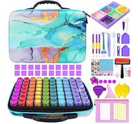 YUTUY Diamond Painting Accessoires Boite,70 Emplacements Boite Diamond Painting Rangement,Boîtes d'accessoires de Peinture au Diamant 5D,avec Entonnoir,pour Broderie Diamant Kit Complet
