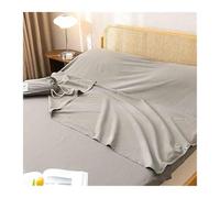 YUTZRIQP Drap de Sac de Couchage Léger Simple Double Sac de Couchage de Drap en Coton Drap de Sac de Couchage Léger et Portable pour Voyage Hôtel Camping(Light Gray,180x210cm-70x82)