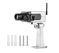 YUUGAA Caméra factice, Fausse caméra de sécurité de Surveillance factice Caméra factice à Mouvement Automatique pour l'intérieur et l'extérieur
