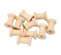 Yuuinnter 10pcs Bobine De Vide en Bois Couleur 29mm X23mm