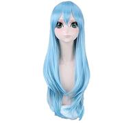 Yuuki Asuna Perruque synthétique résistante à la chaleur pour cosplay Bleu 75 cm
