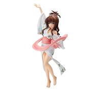 Yuuki Mikan Figurine Lala Satalin Deviluke Action Figure Anime Konjiki no Yami Figurine Modèle 22 cm PVC Rose Yukata Kimono Position debout Sculpture à collectionner Décoration de bureau Cadeau