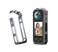 YUULNMOP Cadre de protection en aluminium pour accessoires Insta360 X5, coque de protection à dégagement rapide pour caméra de sport X5 avec filetage 6,35 mm, adaptateur de montage double griffe