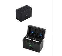 YUULNMOP Chargeur de batterie, boîtier de charge rapide USB pour DJI Osmo Action 6/5 Pro/4/3, double rotation de batterie avec câble de type C, station de charge portable avec écran LED