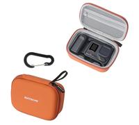 YUULNMOP Étui de transport pour Insta360 Ace Pro 2/Ace Pro Xplorer Grip, sac de rangement étanche pour appareil photo Ace-Pro-2/1 et accessoires de batterie, Orange, 158*105*67mm, Avec poche filet