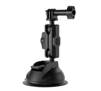 YUULNMOP Support de voiture à ventouse avec support de téléphone compatible avec DJI Pocket 3/Action 5/4, ajustement à 360 °, pare-brise fenêtre véhicule fixation caméra support pour Insta360 X3 GO3