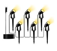 Yuusei Lot de 6 lampes de jardin - 20 m - Blanc chaud - 3000 K - Pour l'extérieur - Étanche IP65 - Pour extérieur, jardin, terrasse, arbres, pelouse