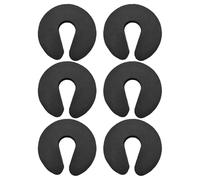 YUUSIKCO 6 Piezas Protector Antipellizcos para Puerta, Tope de Puerta, Protector de Puerta con Mango, Bebé, Protector de Espuma para Puerta, Negro