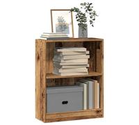 YuuSsea Bibliothèque aspect bois vieilli 60 x 24 x 76 cm, en matériau dérivé du bois, étagère sur pied avec espace de rangement ouvert, idéale pour chambre à coucher, salon et bureau
