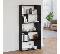 YuuSsea Bibliothèque aspect chêne noir, 80 x 24 x 159 cm, en matériau dérivé du bois, étagère sur pied moderne pour salon, chambre à coucher, bureau, espace de rangement polyvalent