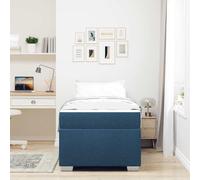 YuuSsea Cadre de lit moderne avec matelas, bleu, 80 x 200 cm, housse en tissu, matériau dérivé du bois, lit simple, solution confortable pour la chambre à coucher