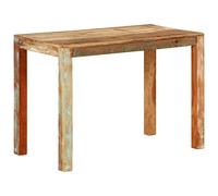 YuuSsea Charakterz Table de salle à manger 110 x 55 x 76 cm, bois de vieux bois massif, table de cuisine rustique, cadre en fer, bois de teck recyclé, bois de manguier, pin, hêtre, design unique pour