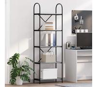 YuuSsea Étagère en bois à 5 compartiments - Gris - Sonoma - 60 x 30 x 183 cm - Étagère moderne pour salon, chambre à coucher, bureau - Tablettes robustes