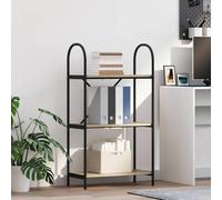 YuuSsea Étagère en chêne Sonoma 60 x 30 x 109 cm, moderne, sur pied, à 3 étagères, rangement polyvalent pour salon, chambre à coucher et bureau