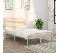 YuuSsea Lit en bois massif 120 x 190 cm - En bois de pin non traité - Cadre de lit robuste pour chambre à coucher - Design intemporel - Soutien dorsal stable - 120 x 190 cm - Petit double