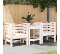YuuSsea Lot de 2 chaises de jardin, blanches, en pin massif, 61,5 x 53 x 71 cm, avec accoudoirs et dossier, pour terrasse, balcon et extérieur, empilables et peu encombrantes, confortables et