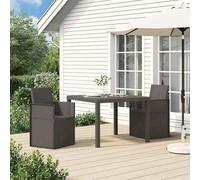YuuSsea Lot de 2 chaises de salle à manger de jardin, gris clair, en polypropylène, résistantes aux intempéries, pliables, empilables, avec accoudoirs et dossier, pour balcon, terrasse, extérieur