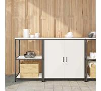 YuuSsea Lot de 2 étagères de rangement de cuisine - Blanc - 150 x 50 x 92 cm - En acier laminé à froid - Étagères métalliques revêtues par pulvérisation - Pour cuisine, garde-manger, buanderie