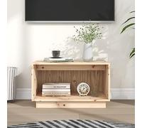 YuuSsea Meuble TV 60 x 35 x 35 cm en pin massif non traité, design robuste, flottant, polyvalent, pour salon, table stable