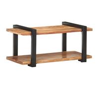 YuuSsea Meuble TV 90 x 40 x 40 cm, en bois d'acacia massif, style industriel, armoire multimédia durable pour salon, support TV polyvalent