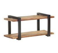 YuuSsea Meuble TV en bois massif recyclé, 90 x 40 x 40 cm, style industriel, buffet robuste pour salon, espace de divertissement, bois recyclé durable, fer revêtu par pulvérisation