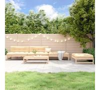 YuuSsea Salon de jardin 5 pièces en pin massif non traité pour terrasse, balcon, jardin, ensemble de meubles d'extérieur robustes pour des heures de détente