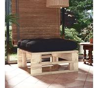 YuuSsea Tabouret de jardin en palettes en bois de pin imprégné, meubles de salon polyvalents pour terrasse, ensemble de meubles d'extérieur, repose-pieds confortable avec coussin, design robuste