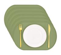 yuuzue Lot de 6 sets de table en silicone résistants à la chaleur pour table de salle à manger, sets de table réutilisables et portables pour enfants et bébés, tapis alimentaires imperméables et