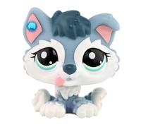 YUVARONIX Mini Shop Pet LPS Figure Toys, Collie, Cocker Spaniel, Short Hair Cat, Great Dane, Fox, Rare Pets Animal Toys and Accessories (Blue Baby Husky)