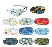 YUVKIN 10 Patchs Réutilisables pour Enfants, Cache-Oeil Amblyopie pour Lunettes, Traitement de l'Oeil Paresseux, Amblyopie et Strabisme pour Oeil Gauche & Droit (Motifs Colorés)