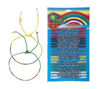 YUVKIN 100 Bracelets d'Amitié, Bracelet Surfeur, Fait Main en Tissu Tressé, Bracelet Bohème Brésilien pour Femmes (Multicolore, Rouge)