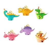 YUVKIN 12 pièces caissettes à muffins dinosaures pour enfants caissettes muffins papier cupcake moule
