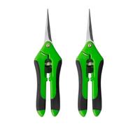 YUVKIN 2 Pcs Sécateur de Jardin, Cisaille Bypass Ergonomique pour Plantes et Fleurs, Lame Précise et Antiadhésive (2mm)