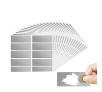 YUVKIN 200 Autocollants à gratter personnalisés, Autocollants à gratter en Papier, Autocollants à gratter, Cartes Postales au Format Rectangle Gris, Cadeaux Surprises (argentés)