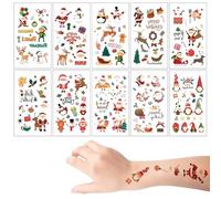 YUVKIN 200 pièces Tatouages lumineux pour enfants, Tatouages temporaires, Décoration de fête, Remplissage de calendrier de l'Avent, enfant, déguisement, cadeaux de Noël