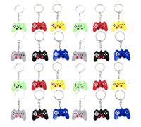 YUVKIN 24 porte-clés jouets, porte-clés pour anniversaires d'enfants, porte-clé manette de jeu vidéo pour fêtes d'anniversaire, cadeau d'anniversaire (6 couleurs)