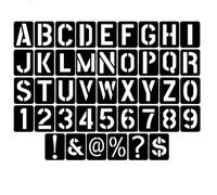 YUVKIN 42 pièces Réutilisable Alphabets Numéro Pochoir, lettre, pour peinture, Plastique, chiffre de Lettres, Pochoirs d'Artisanat de Numéros pour La Peinture Art Projects Décoration DIY (10 cm)