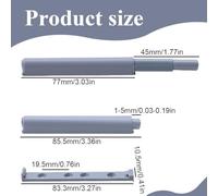 YUVKIN 6 PCS Pousser pour Ouvrir Porte, Ouverture de Porte d'Armoire, Fermeture Magnétique à Pression, Loquet à Pousser en Plastique, Amortisseur de Porte pour Armoires et Meubles, Accessoires