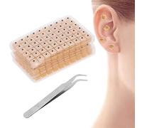 YUVKIN 600 pièces Graines d'acupuncture, Autocollants de massage, Stylo d'acupression, Patches, avec 1 pince à épiler, Magnétiques Thérapies, auriculotherapy