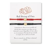 YUVKIN Bracelets Forme de Cœur, Ajustables et Délicats en Corde, en Commun Couple, Cadeau - Homme Femme - Anniversaire, Noël, Petite Amie, Petit Ami, Mari, Épouse, Famille, Amis