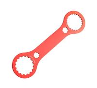 YUVKIN Clé mixte, clé à pédale, verrouillage centralisé, outil de démontage, base multifonction avec adaptateurs, outils pour vélo, kit de réparation pour vélo (rouge).