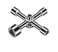 YUVKIN Clé Universelle Multifonctionnelle pour Poubelle, Armoire Électrique, Radiateur, Croix 4 Côtés, Clé Triangle, Clé Pompier, Clef Passe Partout, Croix Roue Voiture