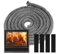 YUVKIN Joint Tressé pour Insert et Poêle, 1 pièce, Corde en Fibre de Verre Ignifuge, Réfractaire, pour Poêle à Bois, Joint à Granule, Chaleur, Résistant à 600 °C (Diamètre : 10 mm, Longueur : 2,5 m)