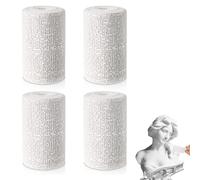 YUVKIN Kit de Bandes de Plâtre, 4 Pièces, Séchage Rapide, Bandes Plâtrées en Tissu, Plâtre pour Moulage, Kit Moulage Ventre Femme Enceinte, Moulage Plâtre Enfant (7,5 x 460 cm)