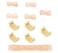 YUVKIN Lot de 10 accessoires pour train en bois, connecteurs de rails et de trains, réutilisables