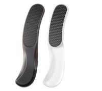 YUVKIN Lot de 2 Râpes à Callosités 2-en-1 en Verre Nano, Élimination Efficace des Callosités pour Soin des Pieds, Lime Premium pour Pédicure Professionnelle (Noir, Blanc)