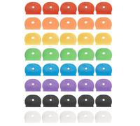 YUVKIN Lot de 40 couvre-clés, marqueurs de clés demi-ronds en silicone pour une identification facile des clés de porte d'entrée